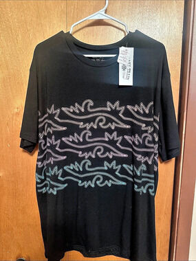 New Size 2X Vintage Crazy Train Boot Stitch Design Top